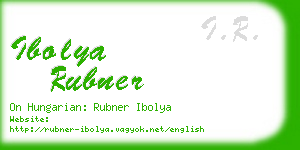 ibolya rubner business card